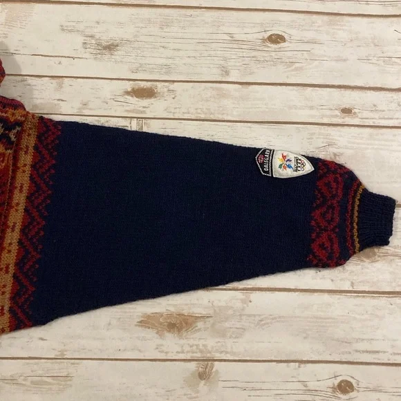 Vintage Dale Of Norway Olympic Nagano 1998 Quarter Zip Wool Sweater XL - Picture 9 of 12